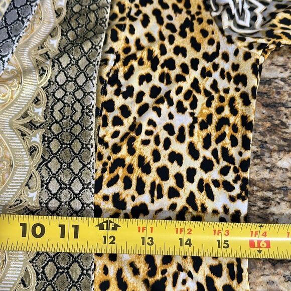 Cache Leopard Print Long Sleeve Collared Button Snap Shirt Size S - Picture 8 of 10